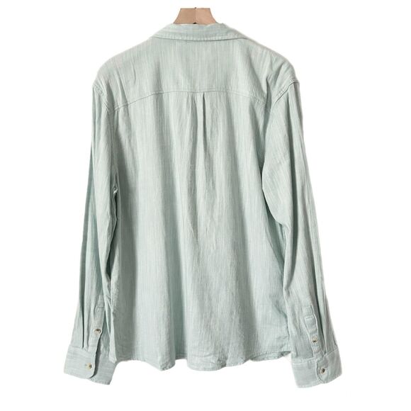 Marine Layer Stretch Selvage Long Sleeve Shirt in Light Blue Size Large - Picture 3 of 5